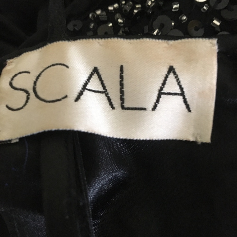 Scala Beautiful Black Sequence/Beads Evening Gown… - image 3